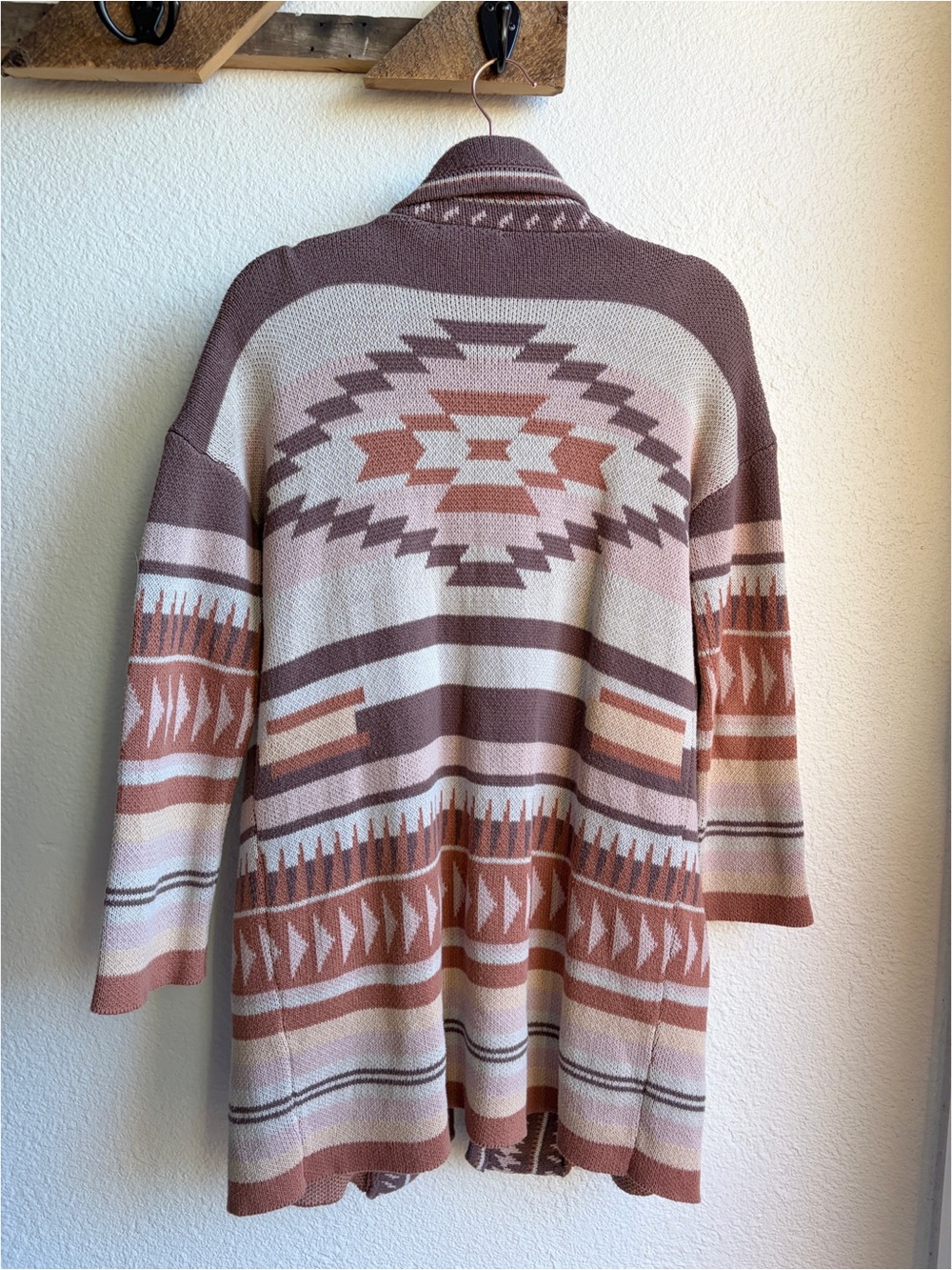 Lovestitch Boho Southwestern Cotton Shawl Cardigan Small - Picture 2 of 6